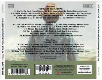 2CD Don Williams: You're My Best Friend / Harmony / Country Boy