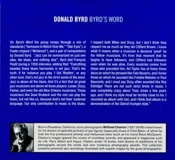 CD Donald Byrd: Byrd's Word LTD