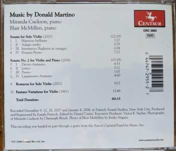 CD Miranda Cuckson: Music by Donald Martino
