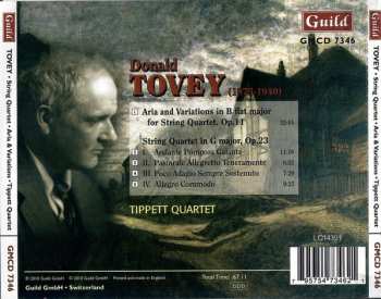 CD Tippett Quartet: String Quartet In G, Op. 23 / Aria & Variations
