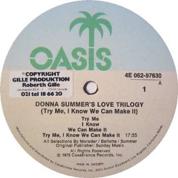 LP Donna Summer: A Love Trilogy