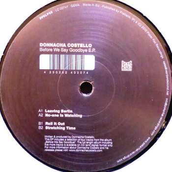 LP Donnacha Costello: Before We Say Goodbye E.P.