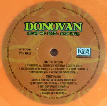 LP Donovan: Best Of 1964 - 1967 Live CLR | LTD | NUM