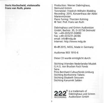 SACD Doris Hochscheid: Dutch Cello Sonatas Vol. 7