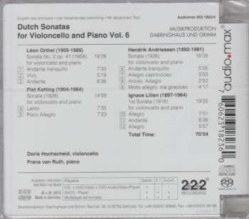 CD Doris Hochscheid: Dutch Sonatas For Violoncello And Piano Vol. 6