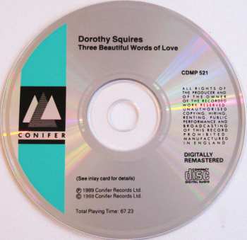 CD Dorothy Squires: Three Beautiful Words Of Love