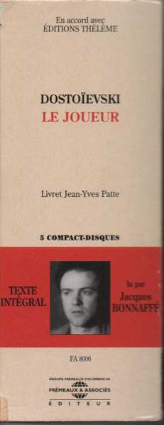 5CD/Dobozkészlet Jacques Bonnaffé: Le Joueur