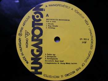 LP Dr. Ország Mihály: Magyarország Madárhangjai - Erdő És Nádas / Bird Songs Of Hungary - Sounds Of Wood And Reeds