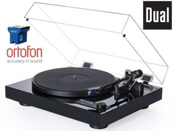 Audiotechnika DUAL CS 618Q High End Černý Piano lak + Ortofon QUINTET BLUE (MC)