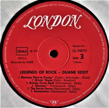 2LP Duane Eddy: The Legends Of Rock