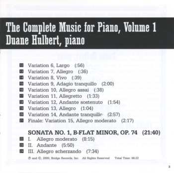 CD Duane Hulbert: Alexander Glazunov: Complete Piano Music Volume 1