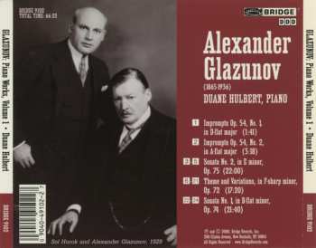 CD Duane Hulbert: Alexander Glazunov: Complete Piano Music Volume 1