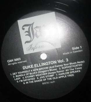 LP Duke Ellington And His Orchestra: The Brunswick Sessions (1932-35). Volume 3.