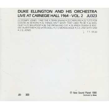 CD Johnny Hodges: Live At Carnegie Hall 1964 - Vol. 2