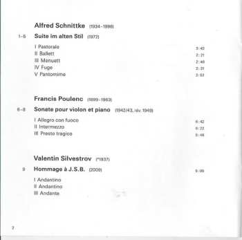 CD Sir William Walton: Poulenc / Walton / Dallapiccola / Schnittke / Silvestrov