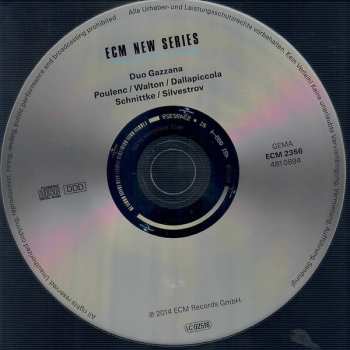 CD Sir William Walton: Poulenc / Walton / Dallapiccola / Schnittke / Silvestrov