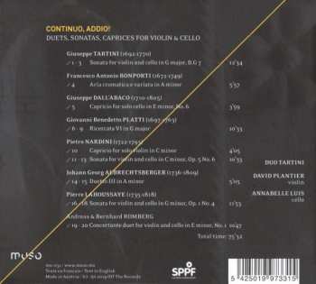 CD David Plantier: Continuo, Addio!