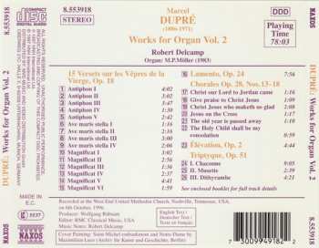 CD Marcel Dupré: Works For Organ Vol.  2