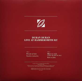 2LP Duran Duran: Hammersmith '82! CLR