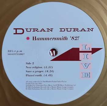 2LP Duran Duran: Hammersmith '82! CLR