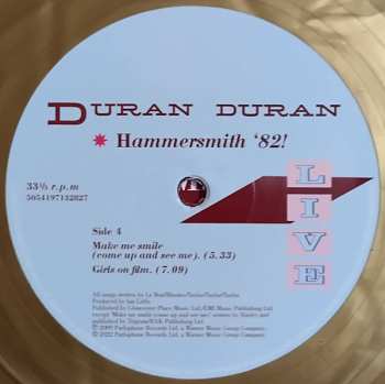 2LP Duran Duran: Hammersmith '82! CLR