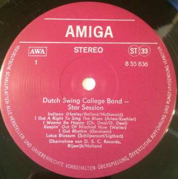 LP The Dutch Swing College Band: Star Session