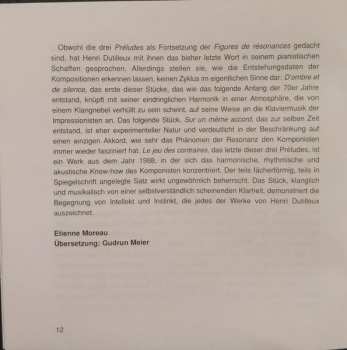 CD Henri Dutilleux: L'Oeuvre Pour Piano
