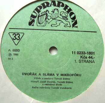 LP Josef Dvořák: Dvořák A Sláma V Mikrofóru