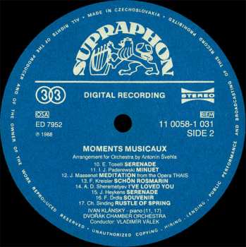 LP Vladimír Válek: Moments Musicaux (90/1)