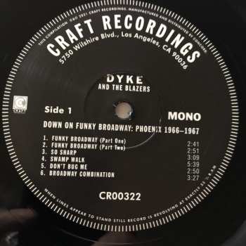 2LP Dyke & The Blazers: Down On Funky Broadway: Phoenix 1966-1967