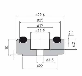 Audiotechnika Dynavox Aluminium Midi Silver Feets Silver