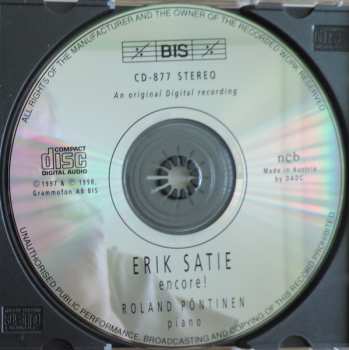 CD Erik Satie: Encore !