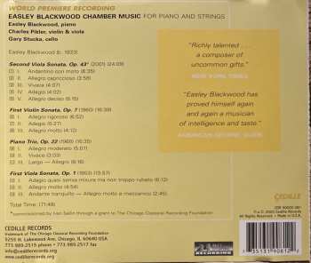 CD Easley Blackwood: Chamber Music For Piano And Strings