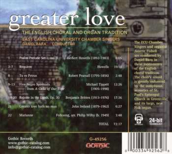 CD Daniel Bara: Greater Love: The English Choral And Organ Tradition