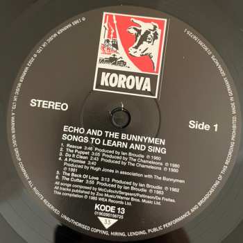 LP Echo & The Bunnymen: Songs To Learn & Sing