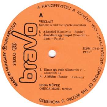 LP Edda Művek: Viszlát!