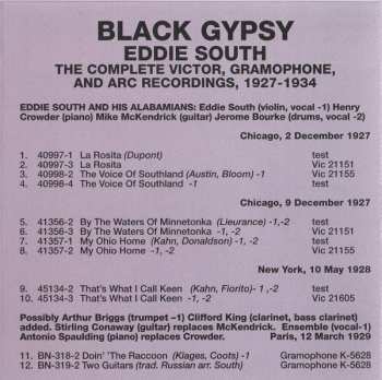 CD Eddie South: Black Gypsy (The Complete Victor, Gramophone, And ARC Recordings, 1927-1934)