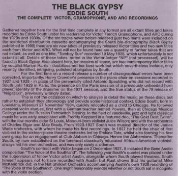 CD Eddie South: Black Gypsy (The Complete Victor, Gramophone, And ARC Recordings, 1927-1934)