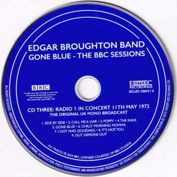 4CD/Dobozkészlet The Edgar Broughton Band: Gone Blue - The BBC Sessions
