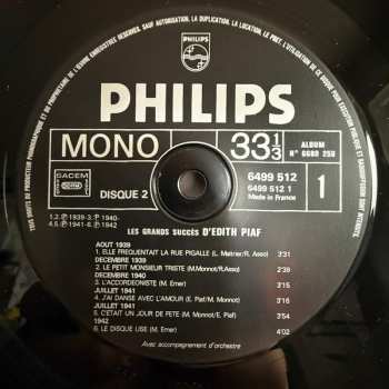 2LP Edith Piaf: Mon Légionnaire