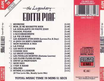 CD Edith Piaf: The Legendary Edith Piaf