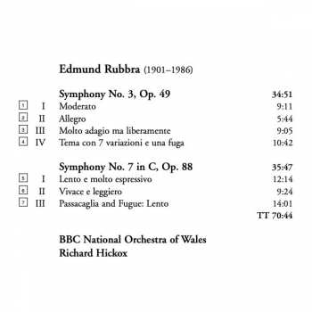 CD Richard Hickox: Symphony No. 3, Symphony No. 7