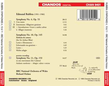 CD Richard Hickox: Symphony No. 4 Symphony No. 10 Symphony No. 11 (Premiere Recording)