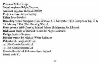 CD Richard Hickox: Symphony No. 9 "Sinfonia Sacra"; The Morning Watch
