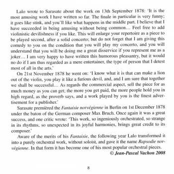 CD Édouard Lalo: Symphonie Espagnole 🞄 Violin Concerto 🞄 Fantaisie Norvégienne