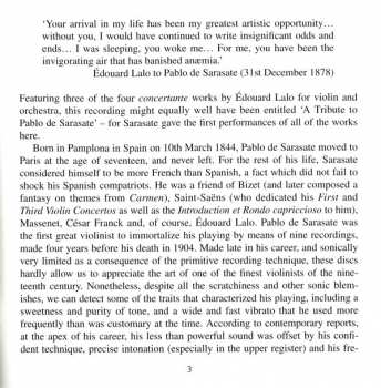 CD Édouard Lalo: Symphonie Espagnole 🞄 Violin Concerto 🞄 Fantaisie Norvégienne