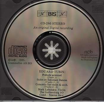 CD Göteborgs Symfoniker: Prelude Solennel / Violin Concerto No. 1 / Suite On Estonian Dances For Violin & Orchestra