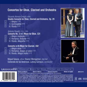 CD Antonio Rosetti: Concertos For Oboe, Clarinet And Orchestra
