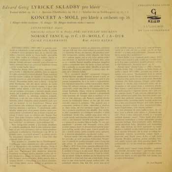 LP The Czech Philharmonic Orchestra: Lyrické Skladby Pro Klavír / Koncert A-Moll Pro Klavír A Orchestr, Op. 16 / Norské Tance, Op. 35 Č. 1 D-Moll, Č. 2 A-Dur
