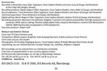 SACD Edvard Grieg: Olav Trygvason • Orchestral Songs